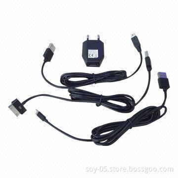 USB travel charger for iPhone 4/5, micro USB